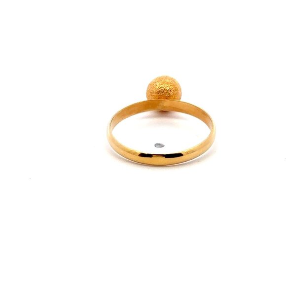 18K Gold Ring Ball s Size 5.75 - Picture 4 of 7
